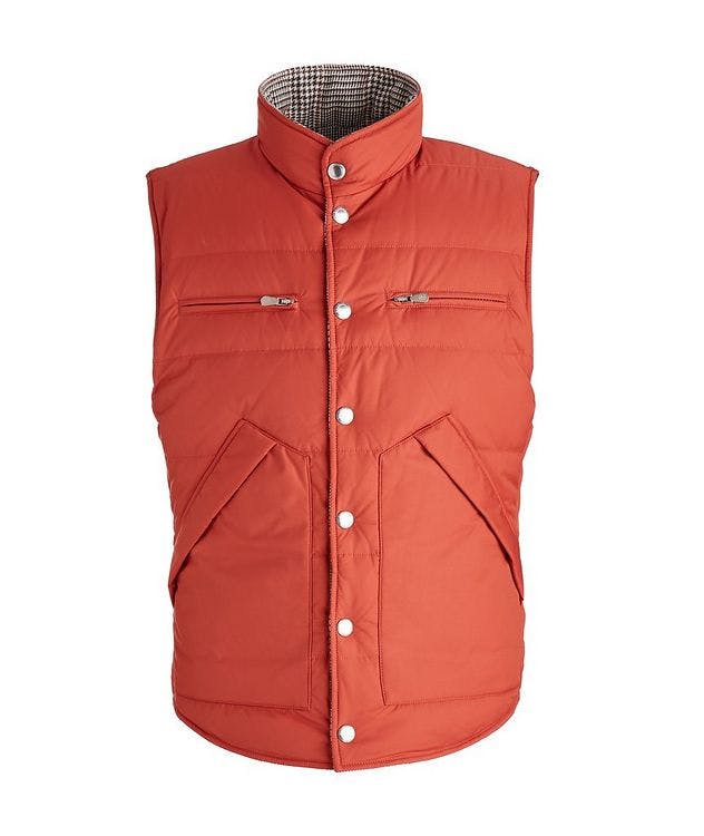 Linen-Wool-Silk & Nylon Reversible Down Vest picture 2