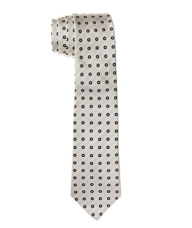Polka Dot Printed Silk Tie picture 1