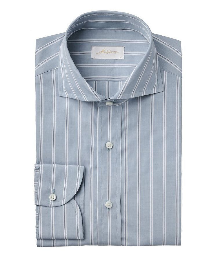 Long-Sleeve Double Stripe Patterned Dress Shirt  image 0