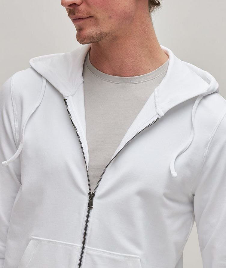 Viscose-Blend Technical Full-Zip Hooded Sweater image 4