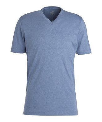 Raffi T-shirt en coton Aqua teint en pièce à encolure en V