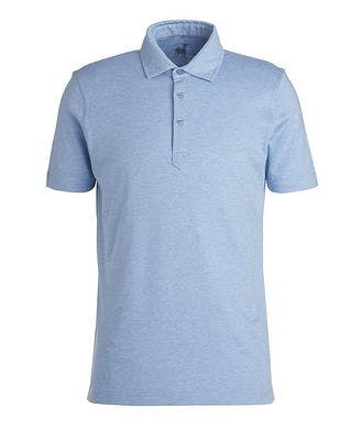 Raffi Short-Sleeve Aqua Cotton Polo