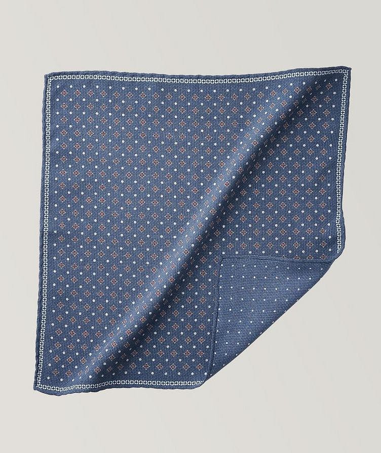 Patterned Double-Face Silk Pocket Square image 0