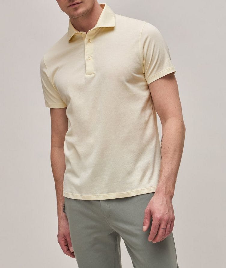 Short-Sleeve Pima Cotton Jersey Polo image 1