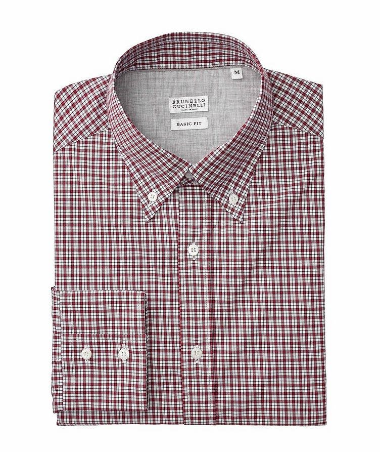Button Down Check Patterned Cotton Sport Shirt image 0