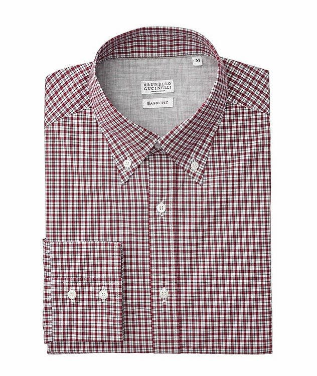 Button Down Check Patterned Cotton Sport Shirt picture 1