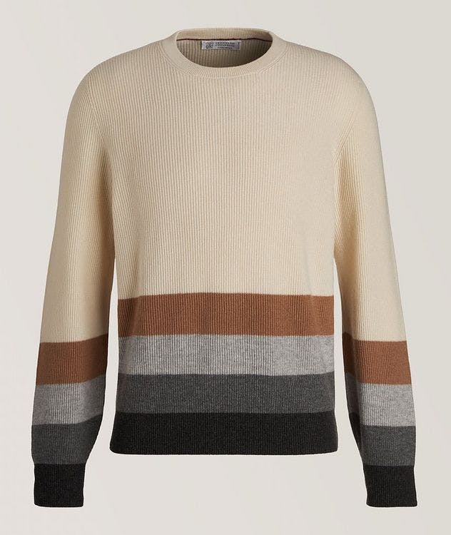 Cashmere Rib Knit Colour Block Sweater picture 1