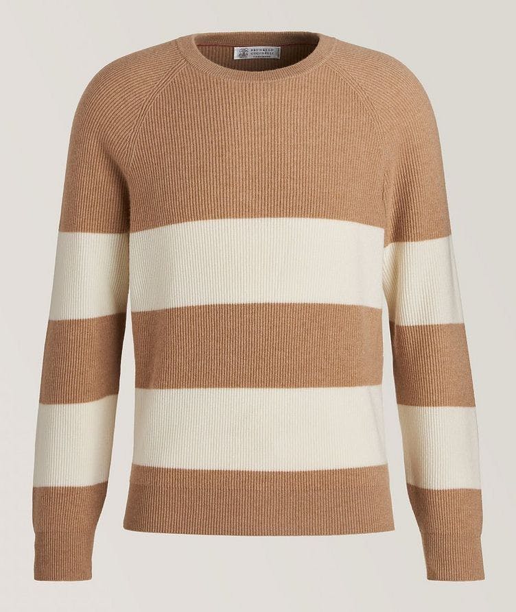 Cashmere Knit Wide Stripe Sweater image 0