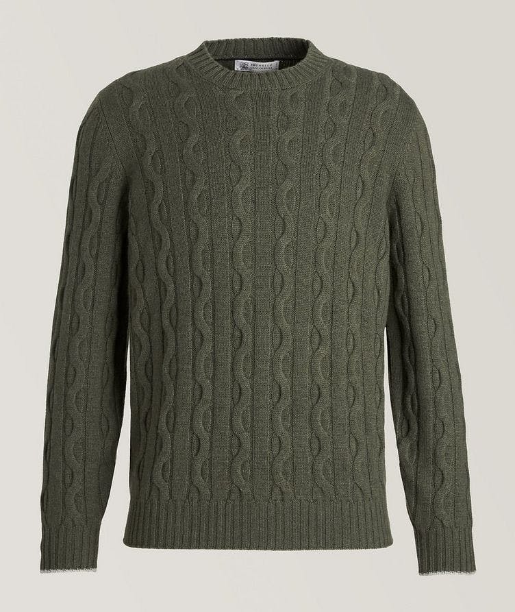 Cable Knit Stitching Mock Neck Sweater image 0