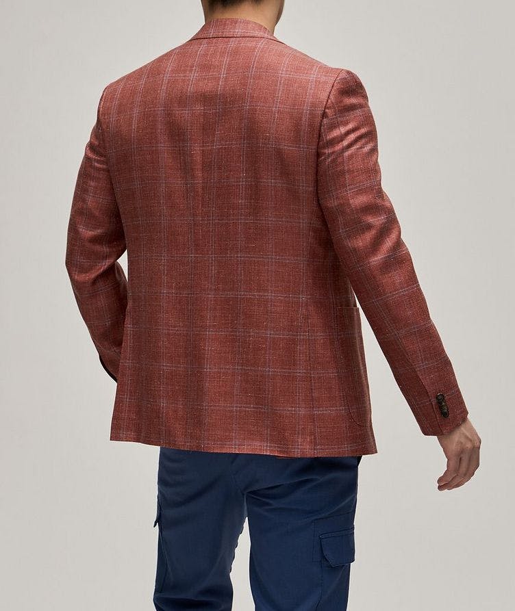 Kei Wool, Silk & Linen Windowpane Sport Jacket image 3
