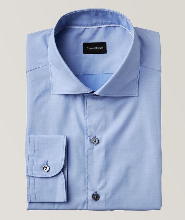 Slim Fit Solid Dress Shirt picture 1
