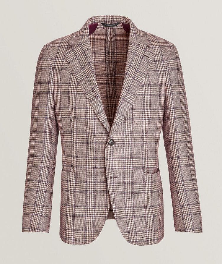 Plaid Wool, Silk & Linen Sport Jacket image 0