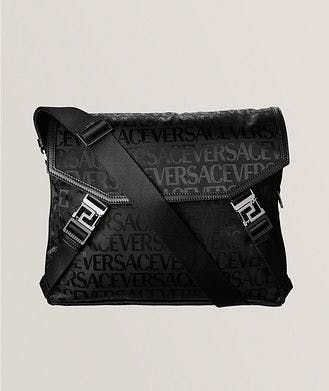 Versace Allover Logo Pattern Messenger Bag
