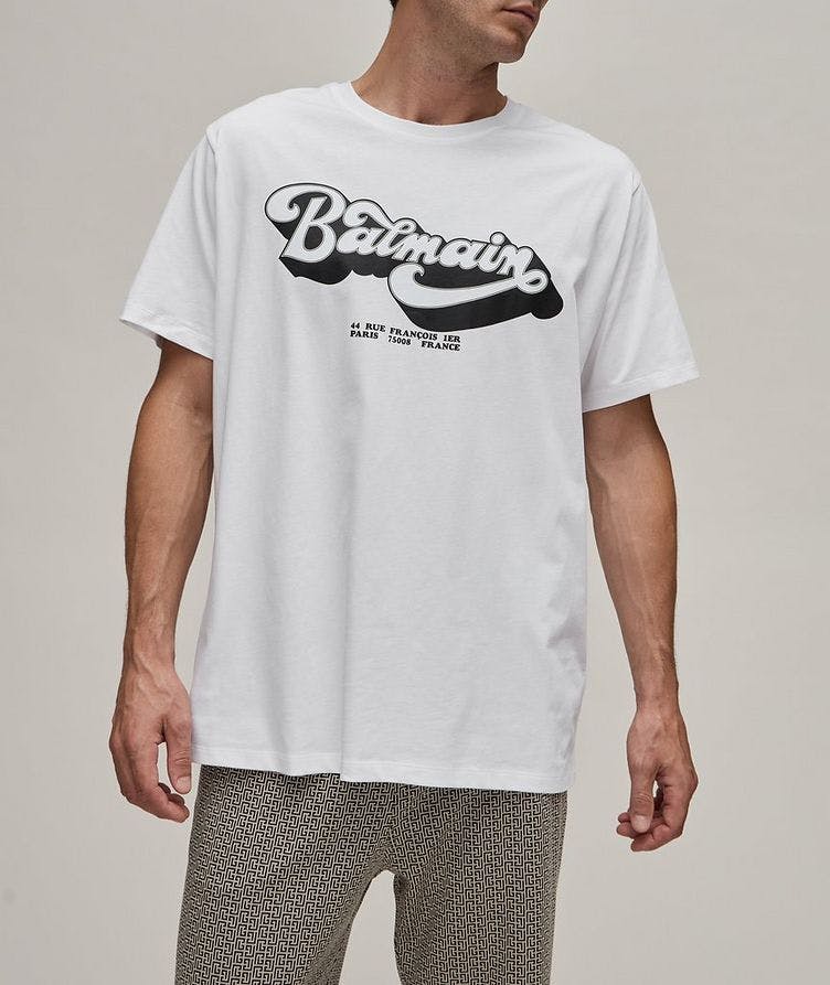 T-shirt en coton avec logo rétro image 1