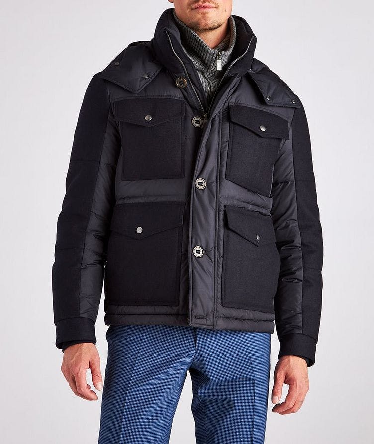Canali Filled Down Padded Panel Hooded Jacket | Coats | Final Cut
